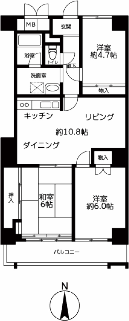 高田馬場シティハイツ　図面