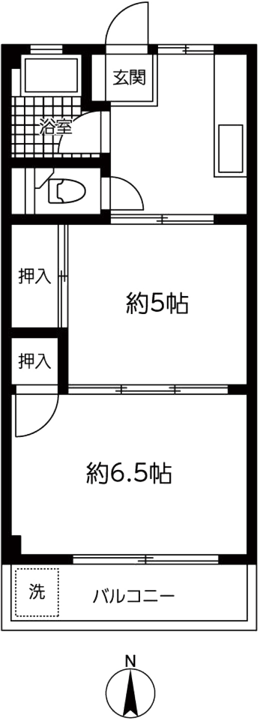 四谷グリーンコーポ　303号室　図面